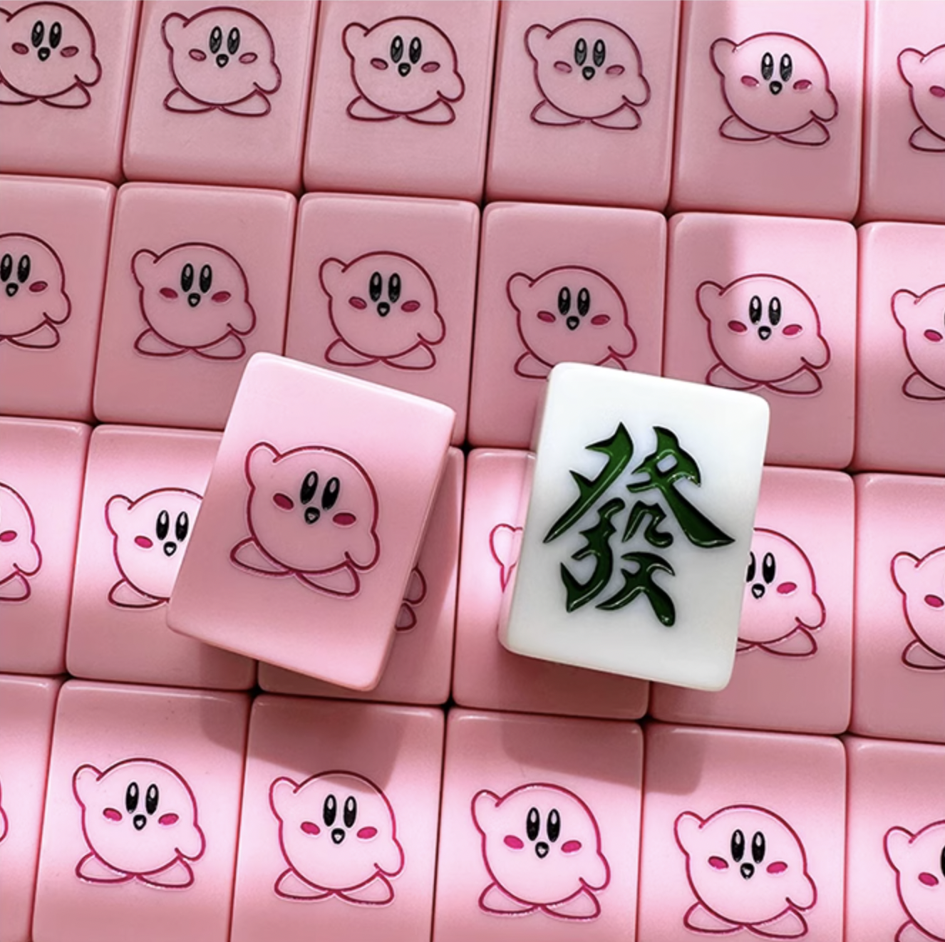 星之卡比可愛麻將組 - 附贈麻將箱 / 麻將桌墊 / 撲克牌 / 籌碼 Kirby Mahjong