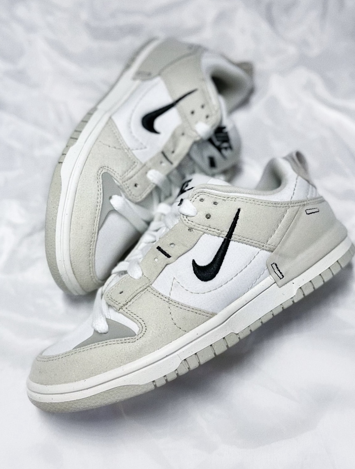 Nike Dunk Disrupt 2 燕麥灰白 麂皮 解構 拼接 女款 DH4402-101/預購