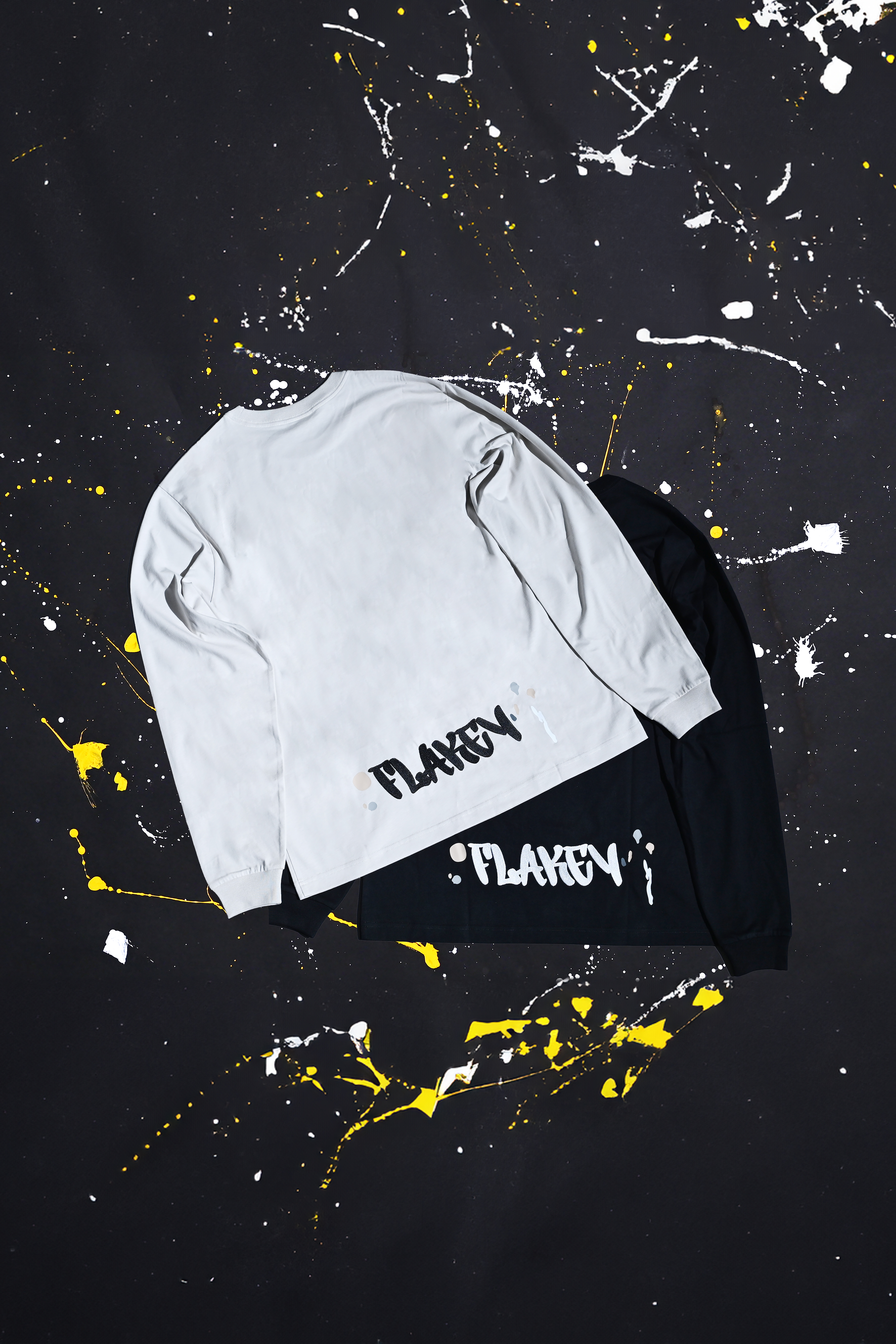 FLAKEY X NEW ERA Splash Ink 長袖 T-Shirt (黑)