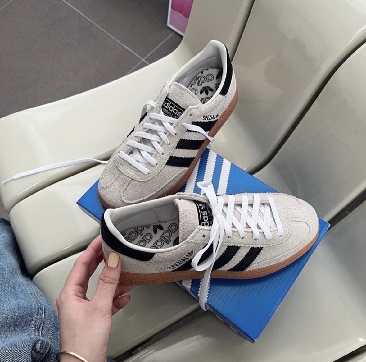 零碼現貨出清25.5公分 售完不補 Adidas Originals Handball Spezial 米白色 黑色 麂皮 焦糖底 德訓鞋 IF6562/現貨