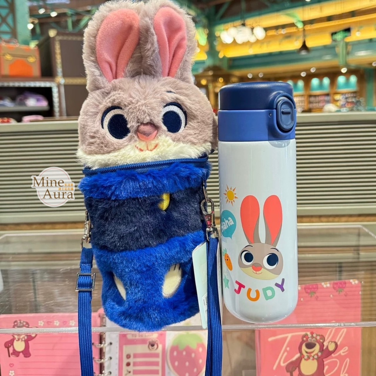 哈茱蒂 Judy 兔 保溫瓶+絨毛造型杯套 動物方城市 Zootopia -上海迪士尼樂園