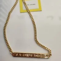 [S] MARC JACOBS J305M03FA22 MONOGRAM CHAIN NECKLACE,GOLD, 196611006279 (SMJ265)