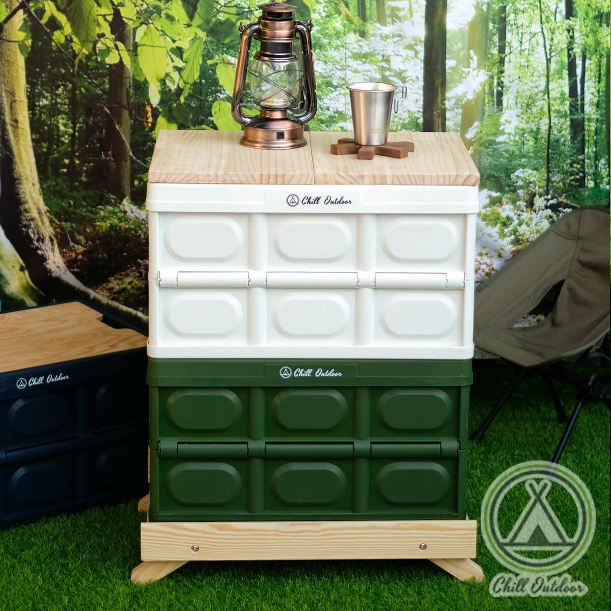 Chill Outdoor 收納箱專用木製底座－(50L)