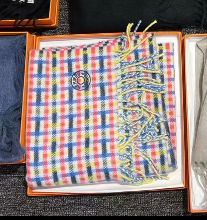 Hermes 彩色圍巾 -M