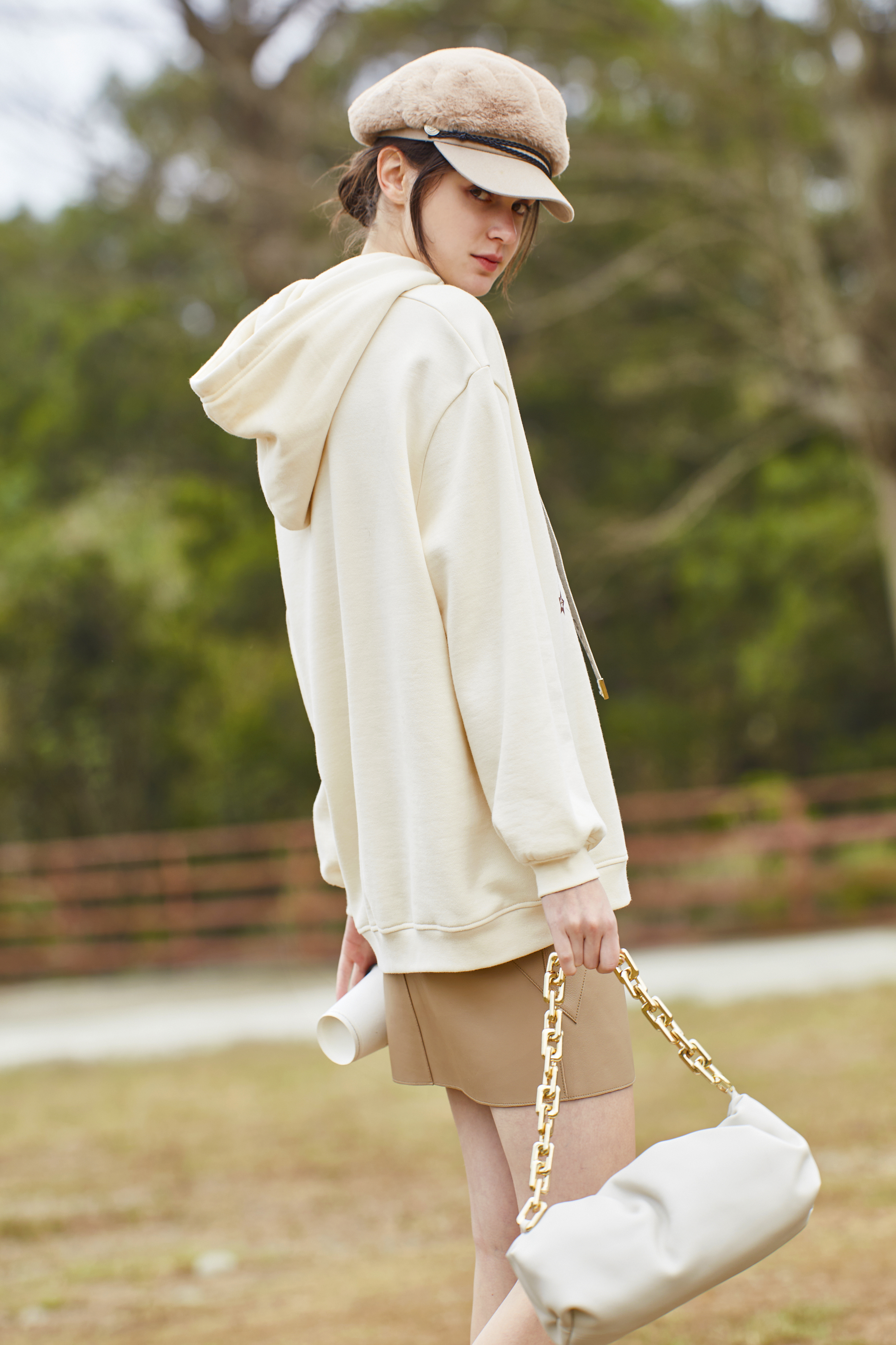 BC15358A1星空連帽刷毛長版衛衣