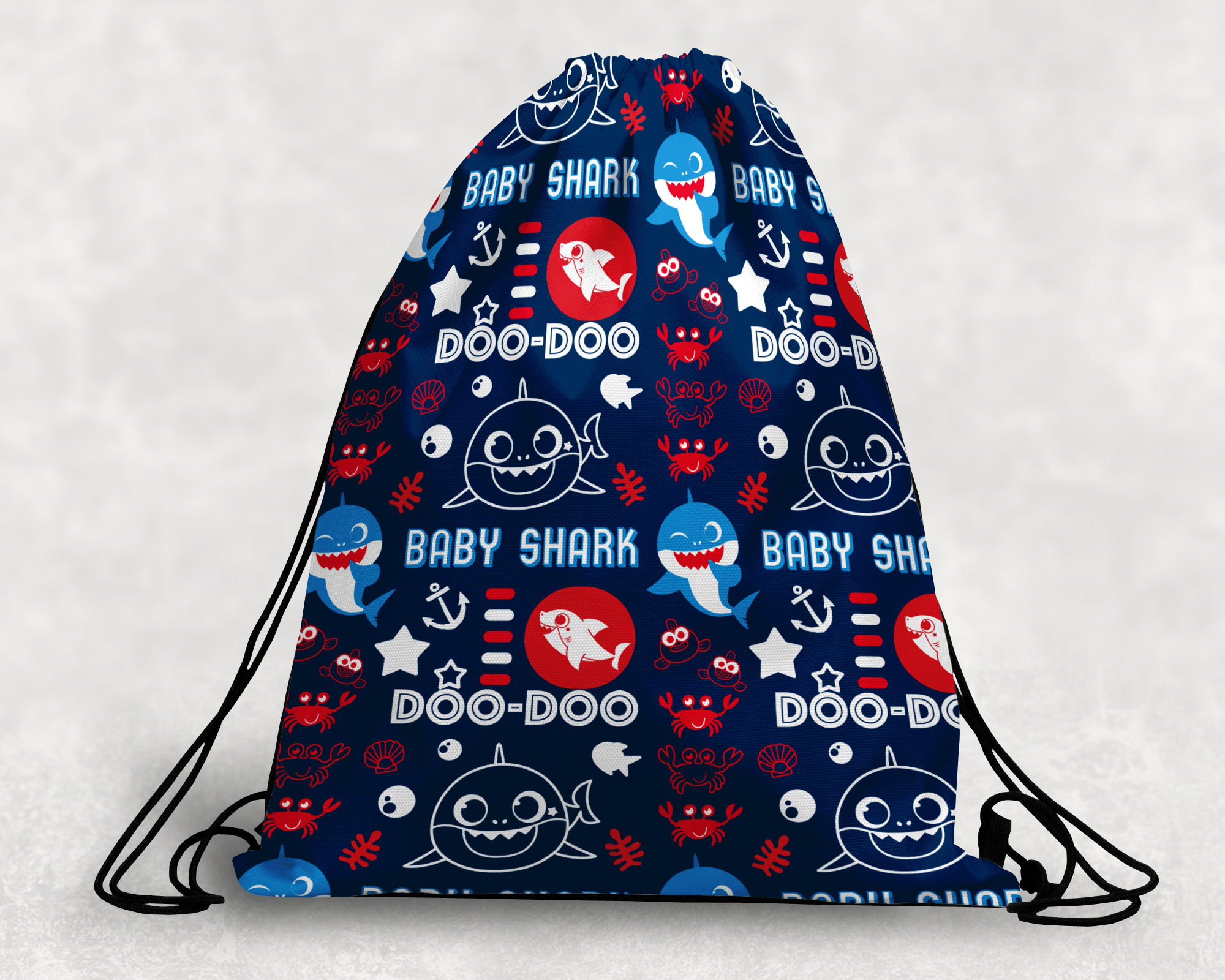 Baby Shark - 鯊魚寶寶 - 束口包- 藍色