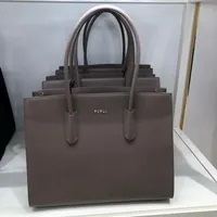 [S] FURLA WB01210-B30000 AMINA TOTE BAG,STUCCO GRAY, 8050597401515 (SF251)