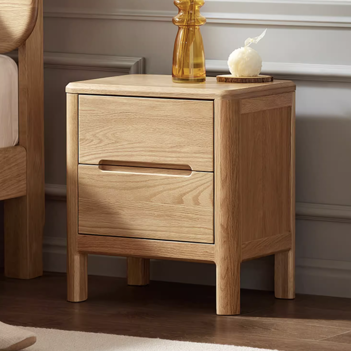 挪威雙抽床頭櫃NW-A3026