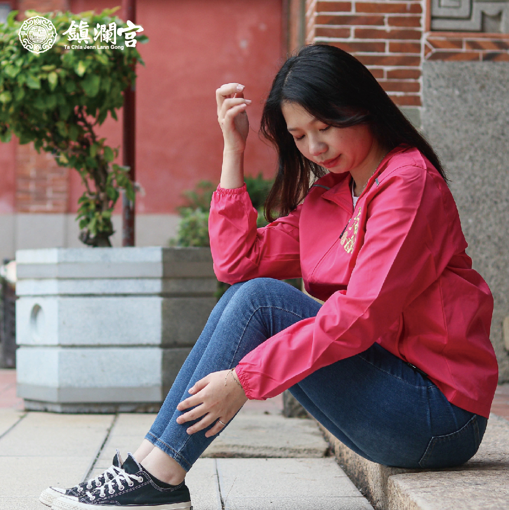 遶境風衣外套薄款-桃紅色｜必備｜防風｜薄外套｜輕便｜防曬【鎮瀾宮】