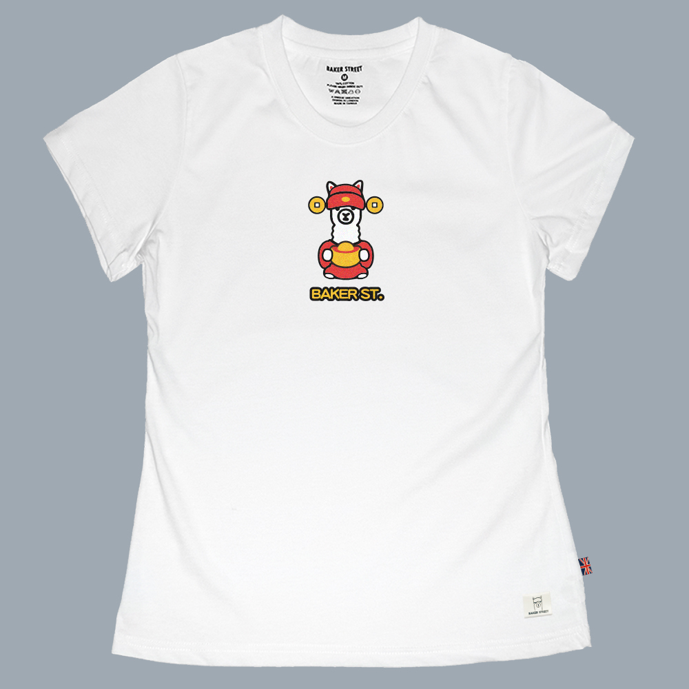 God of Wealth Alpaca 財神駝 女版短T