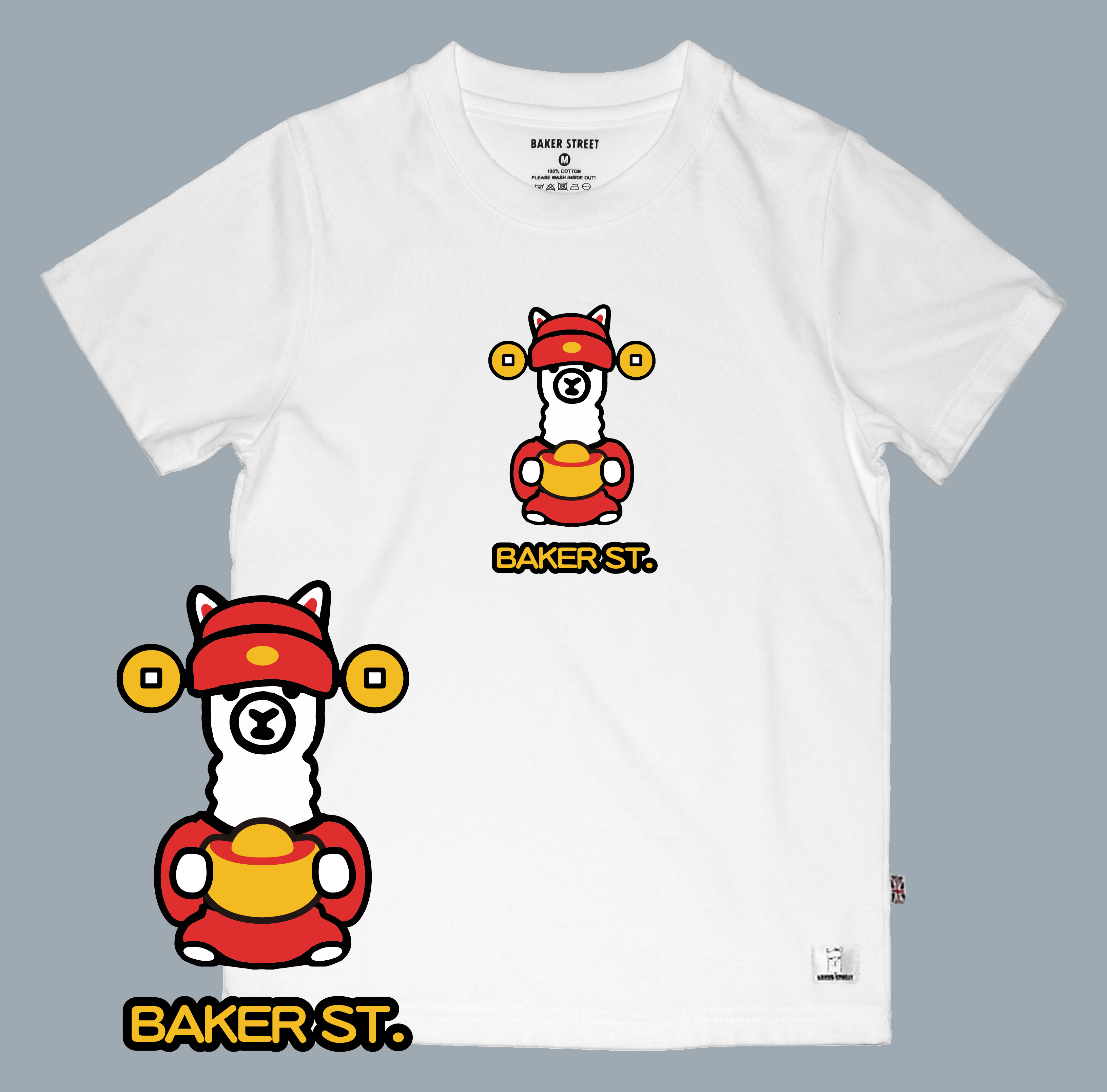 God of Wealth Alpaca 財神駝 童裝短T