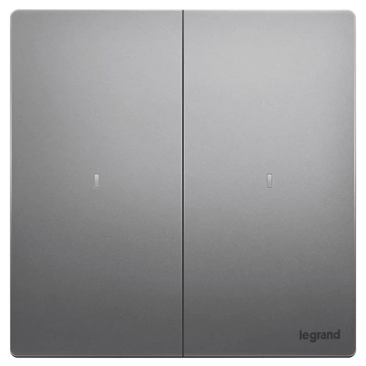 Legrand Mallia Senses with Netatmo 二位智能開關(帶中性線) (陶瓷白/深沙銀/子夜黑)