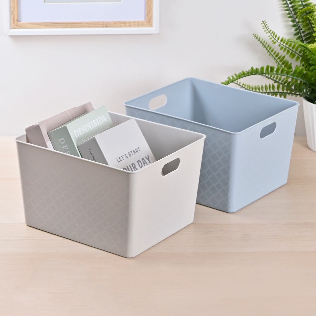 摩洛哥深型收納盒/灰 19.7x14.7x24.4cm