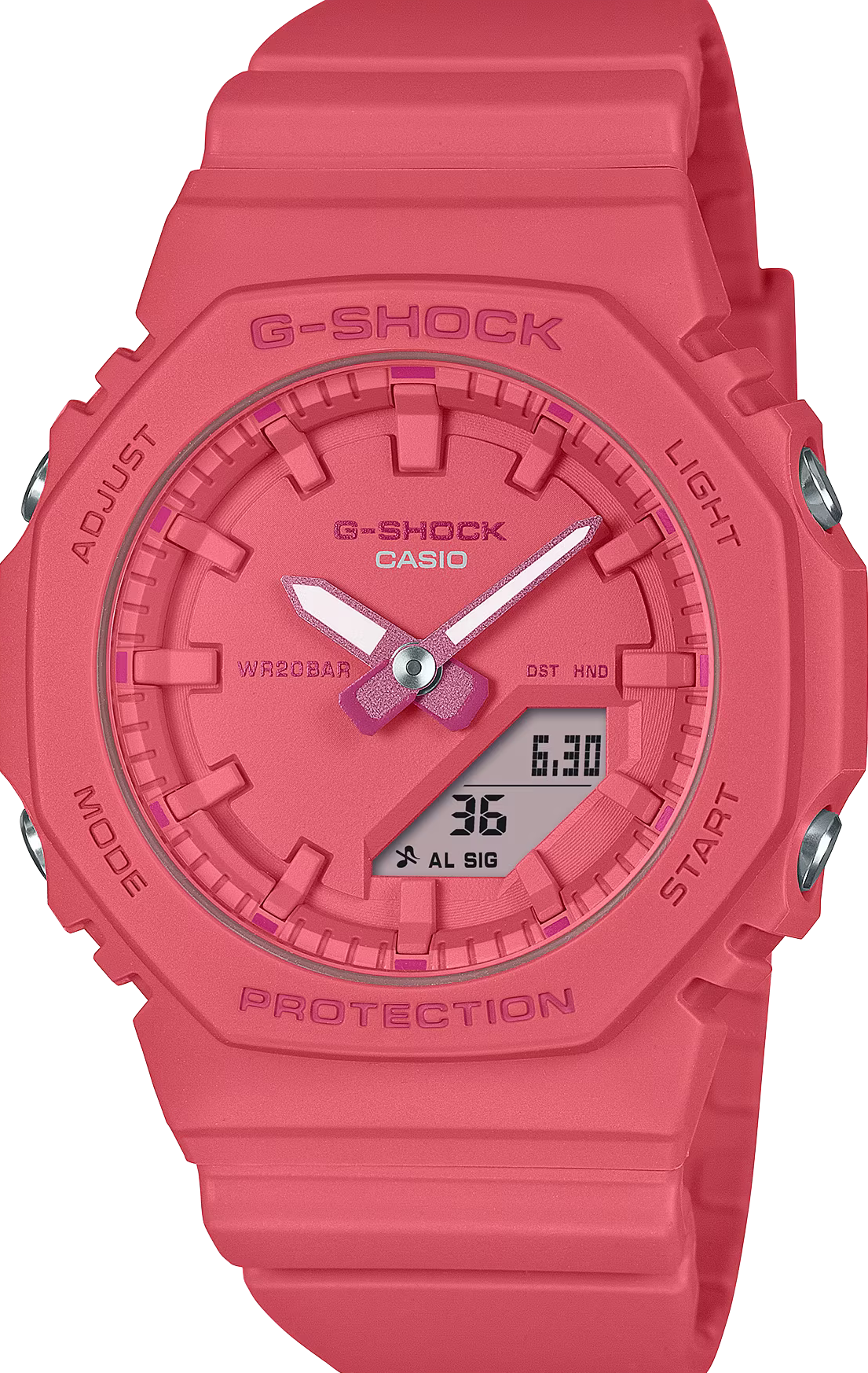 萬年鐘錶 - G-SHOCK   纖薄精緻八角電子錶 GMA-P2100-4A 錶徑 : 40.2mm