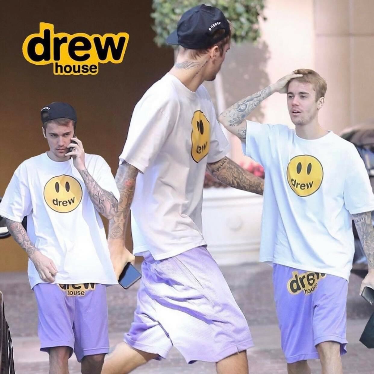 Drew House 絕版款 笑臉Logo 白色短袖 T 小賈著用款