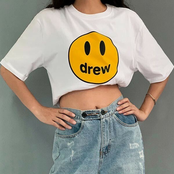 Drew House 絕版款 笑臉Logo 白色短袖 T 小賈著用款