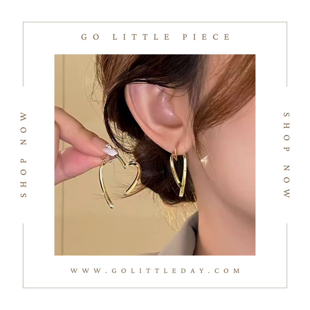 Go Little Piece 韓國  愛心耳環 (逢星期日截單後14-21個工作天發貨) - 120
