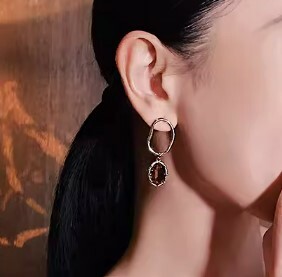 Go Little Piece 韓國  Vintage 水晶 不對稱 耳環 (逢星期日截單後14-21個工作天發貨) - 121