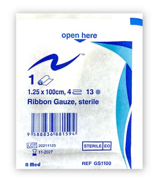 N Med 棉織帶紗布 1.25 x 100cm