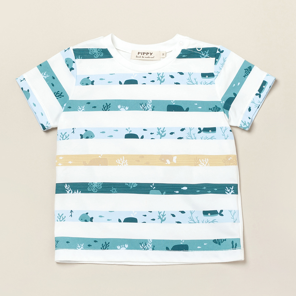 PIPPY沁涼棉質海洋世界印花上衣 綠