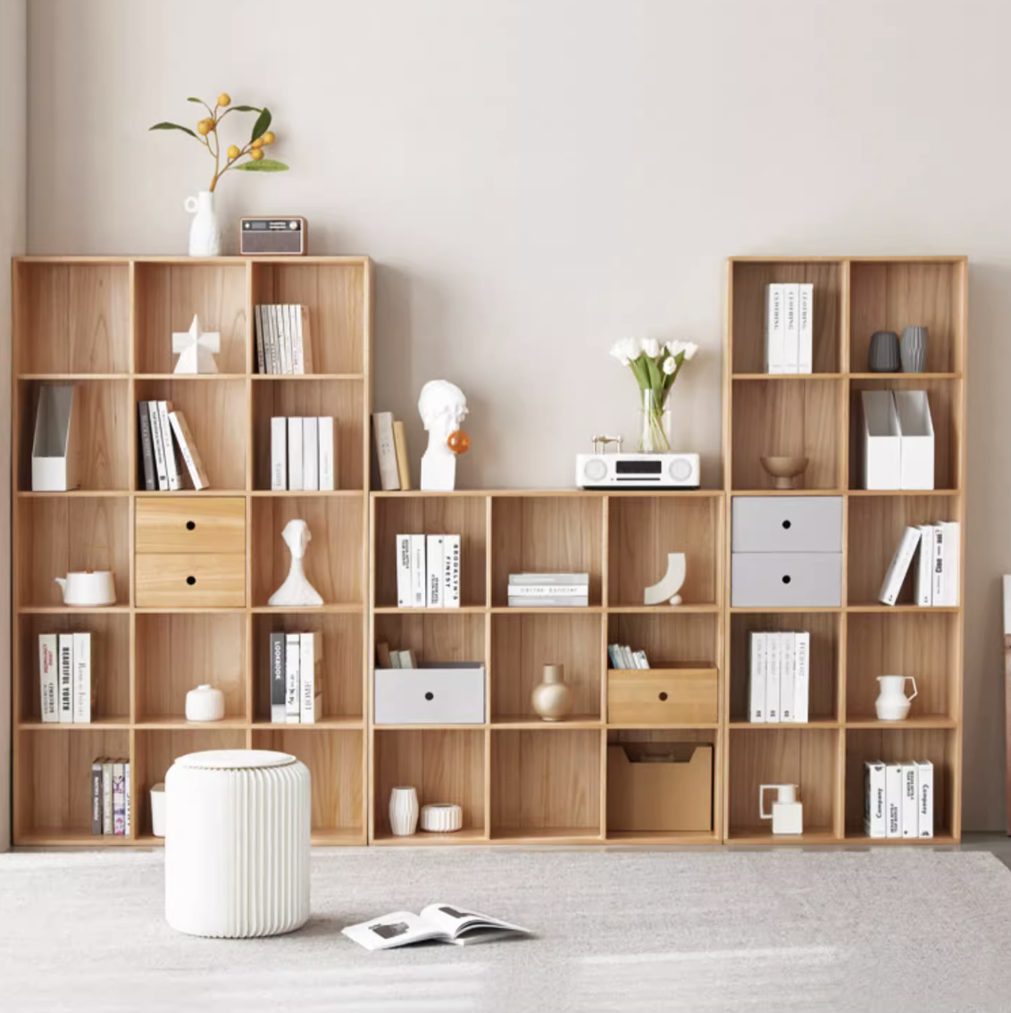 挪威實木書櫃B款NW-A4171