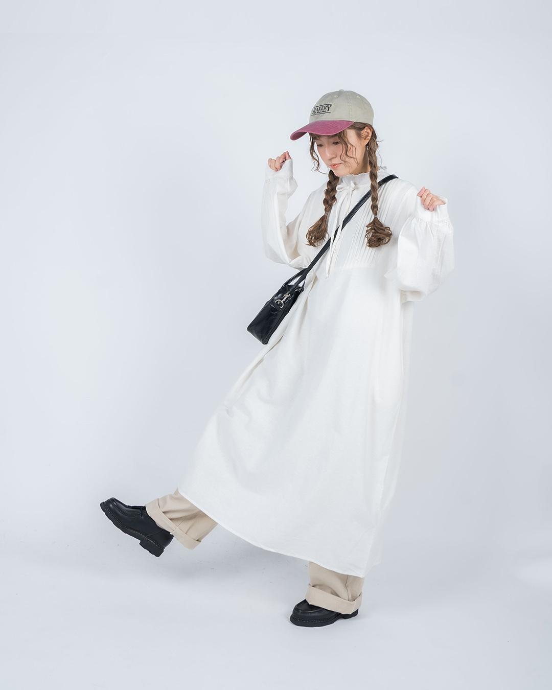 可調腰圍直腳褲