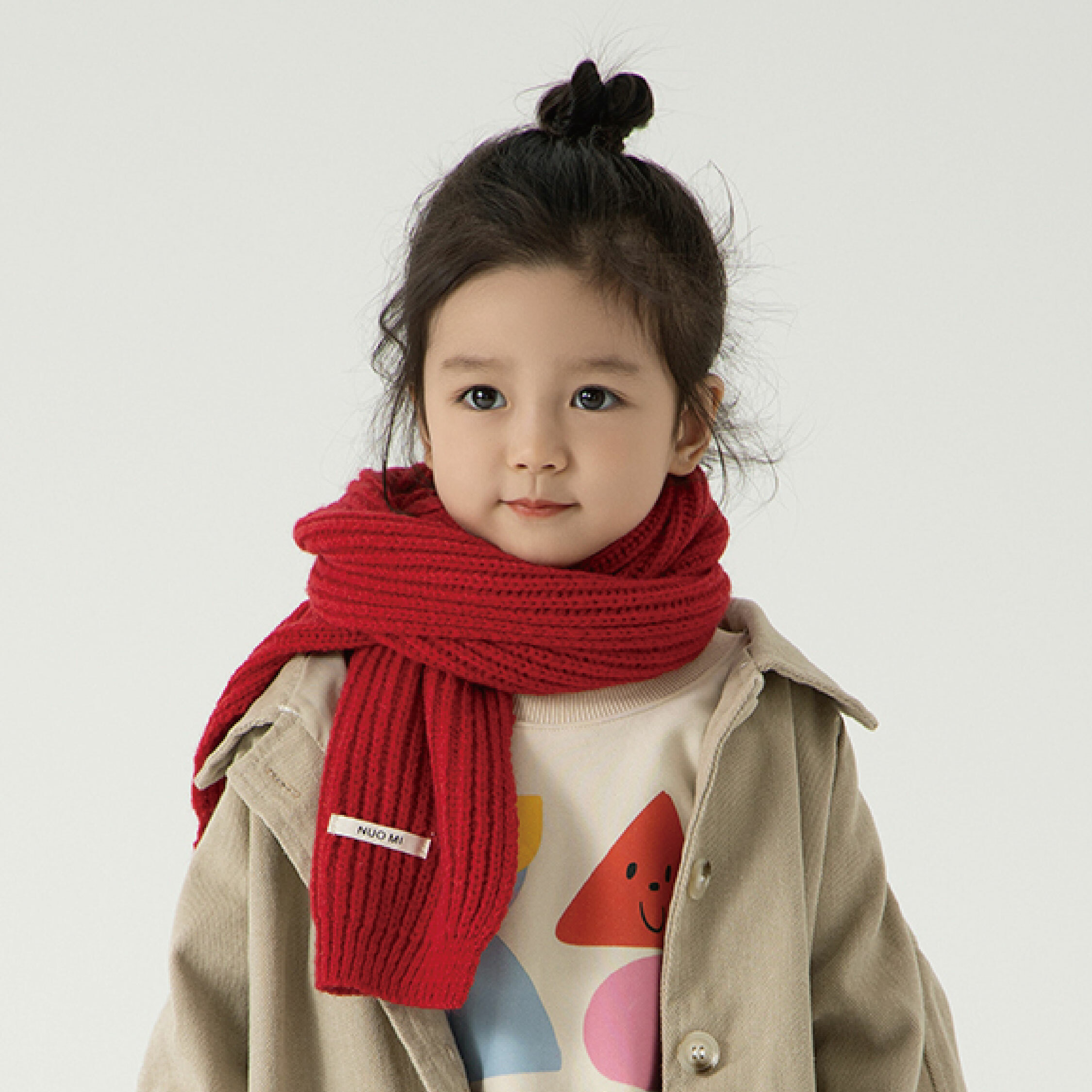 【JA3014】簡約素色針織保暖圍巾