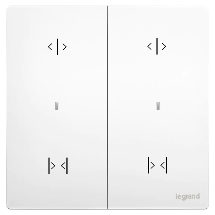 Legrand Mallia Senses with Netatmo 二位智能窗簾開關 (陶瓷白/深沙銀/子夜黑)