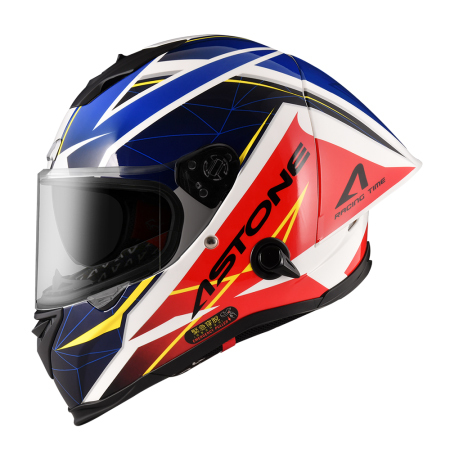 ASTONE GTB800 AO25 白/藍&尾翼｜astone helmet  彩繪 全罩式安全帽