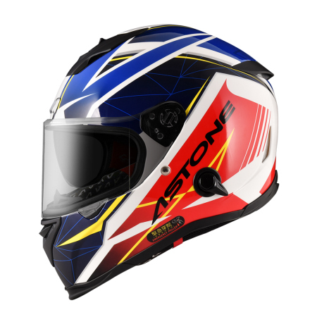 ASTONE GTB800 AO25 白/藍&尾翼｜astone helmet  彩繪 全罩式安全帽