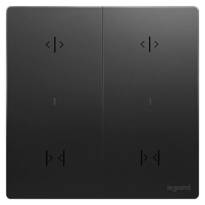 Legrand Mallia Senses with Netatmo 二位智能窗簾開關 (陶瓷白/深沙銀/子夜黑)