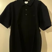 [S] BURBERRY EDDIE EKD MONOGRAM MOTIF COTTON PIQUE POLO SHIRT,BLACK, 8067582100 (SB103)