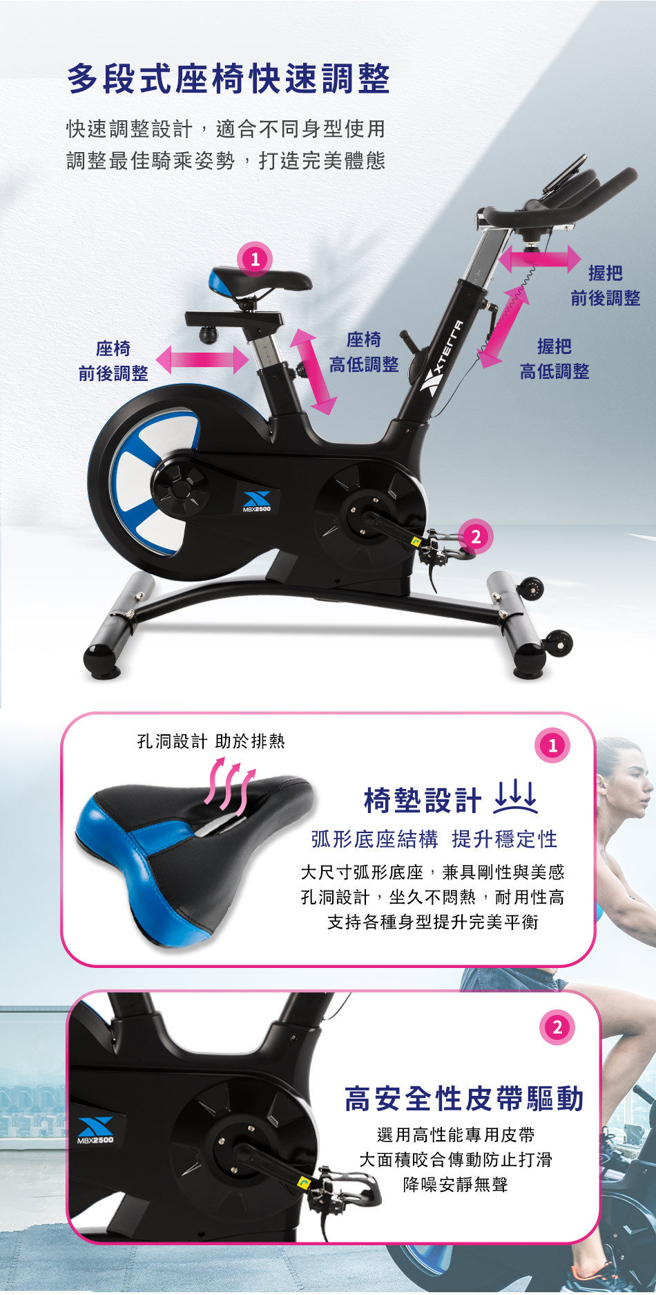 多段式座椅調整