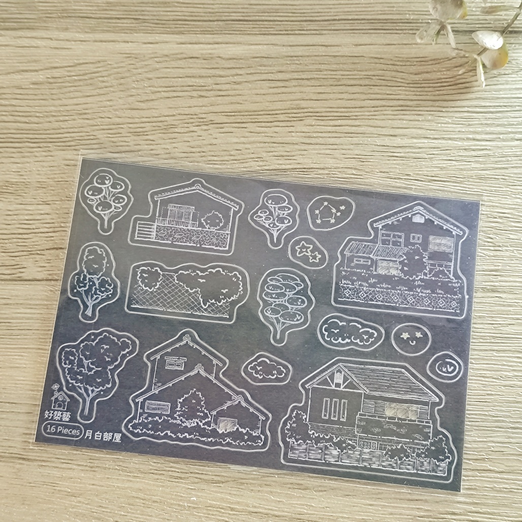 好築藝 ．月白部屋 亮面透明貼紙