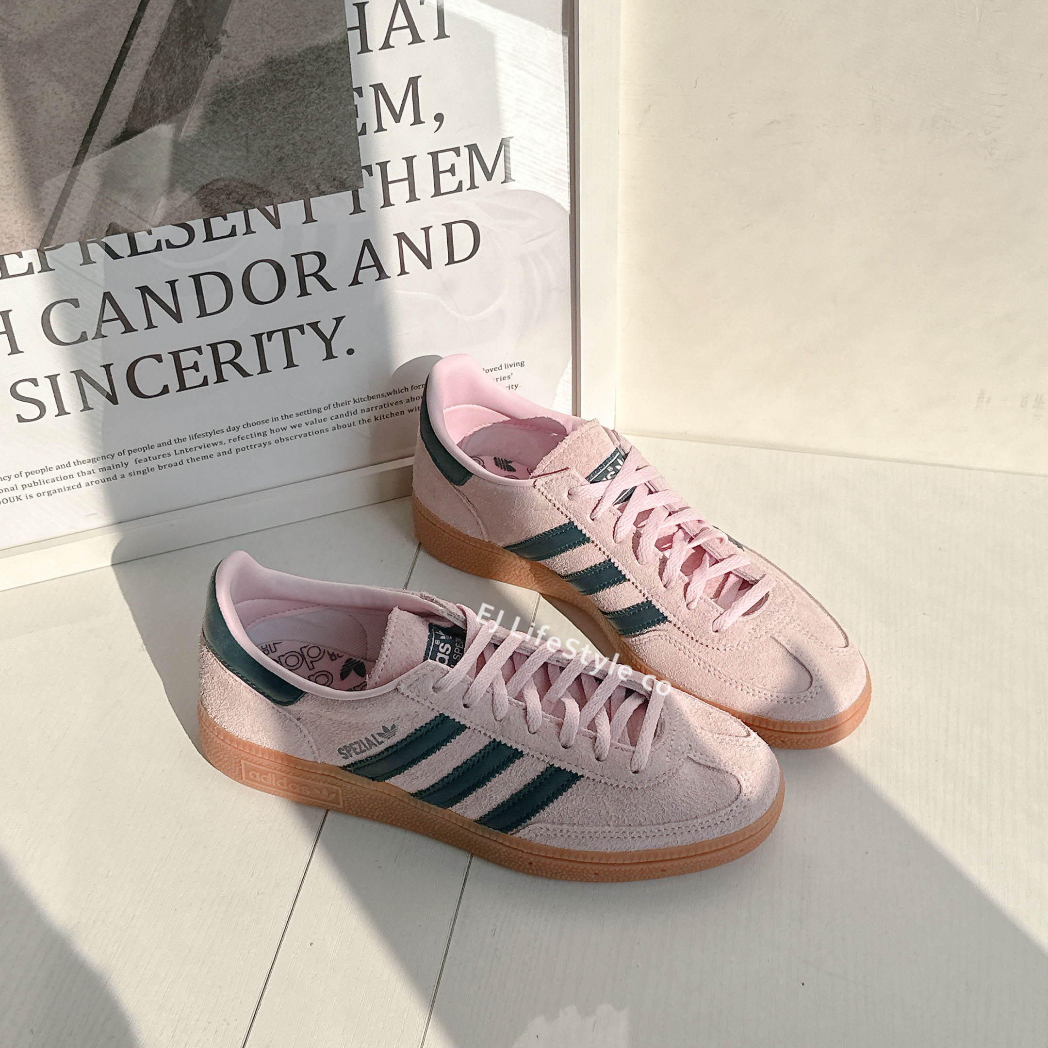 ADIDAS HANDBALL SPEZIAL W 粉色麂皮焦糖底女鞋IF6561