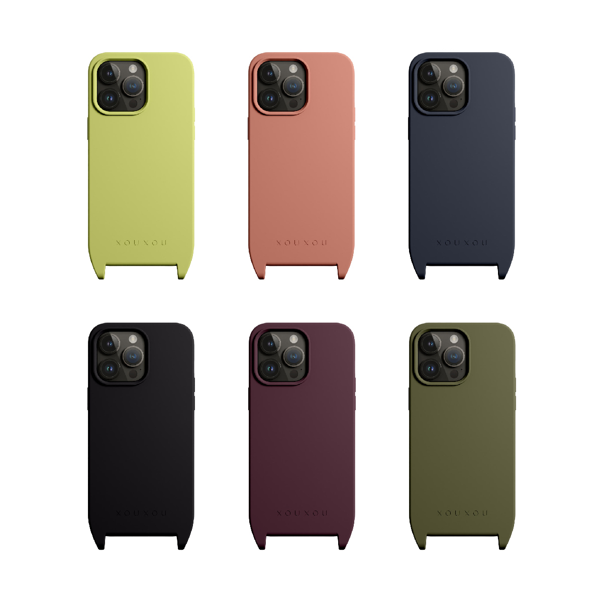 XOUXOU | FARBE掛繩手機殼/MagSafe iPhone 15系列 共9色【XOUXOU 品牌旗艦館】