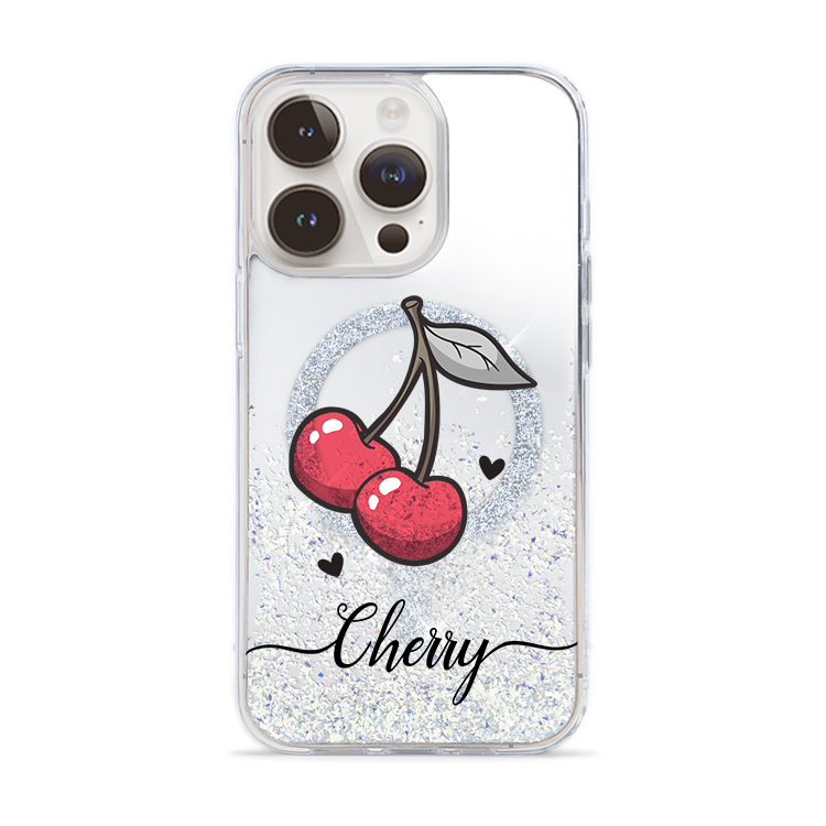 可愛小櫻 (MagSafe磁吸) 閃耀鏡面殼 - (訂製名字) iPhone客製化手機殼