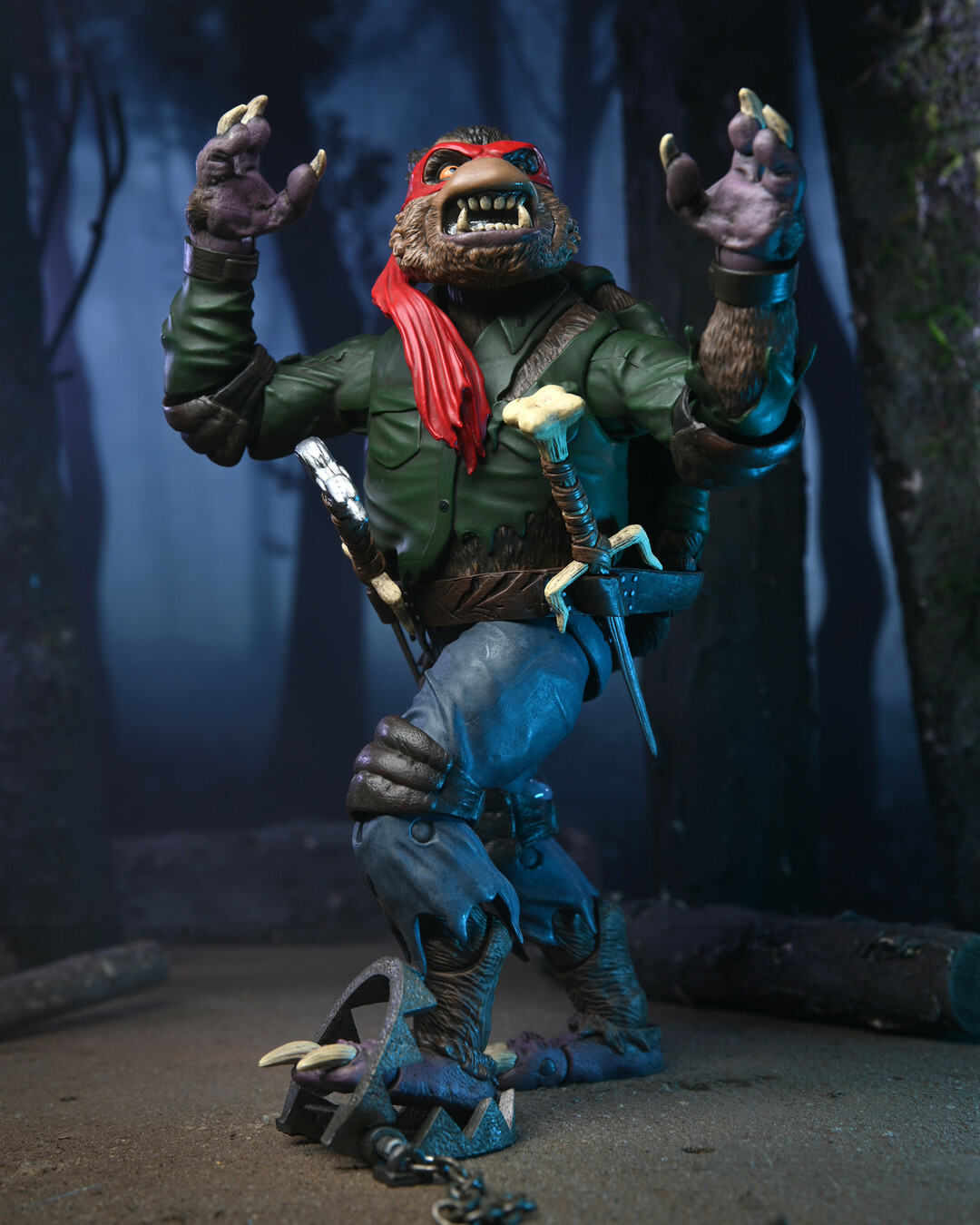 NECA 7吋 環球怪物 忍者龜 狼人拉斐爾 可動公仔
