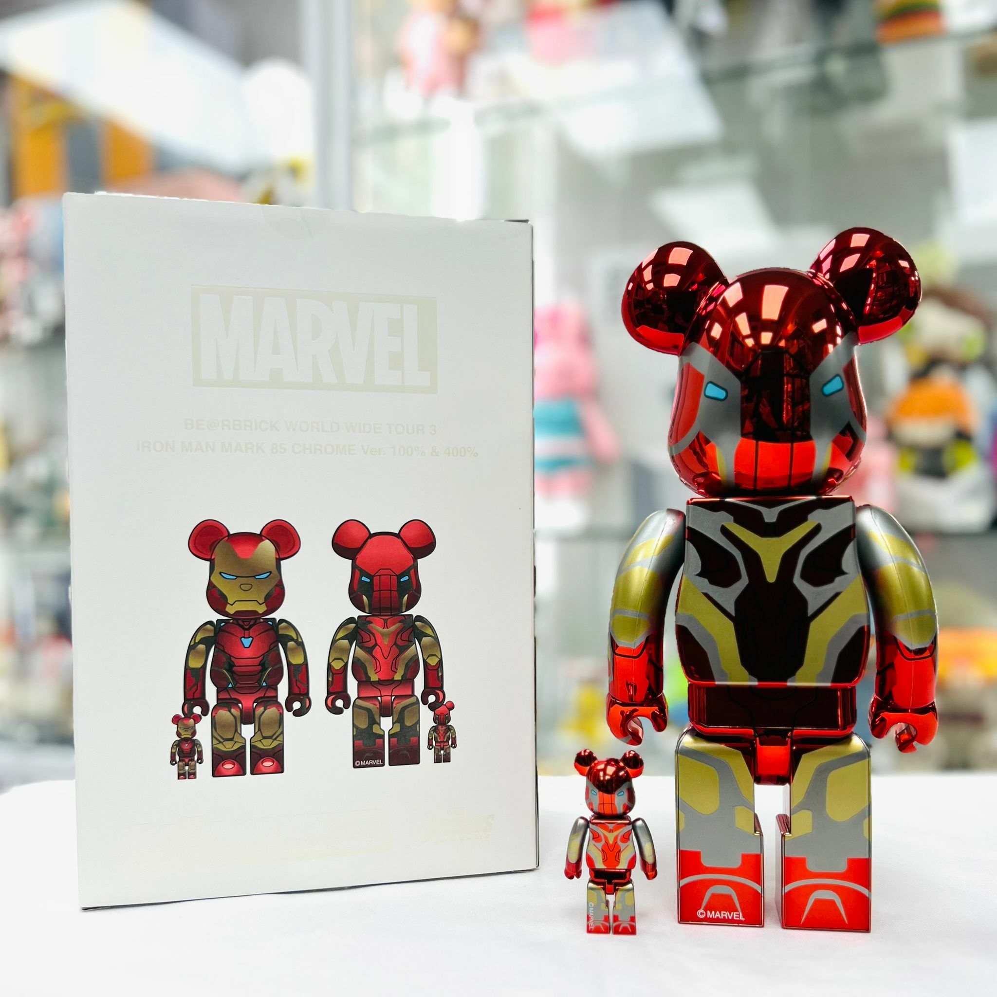 100%+400% Be@rbrick IRON MAN MARK85 CHROME Ver.