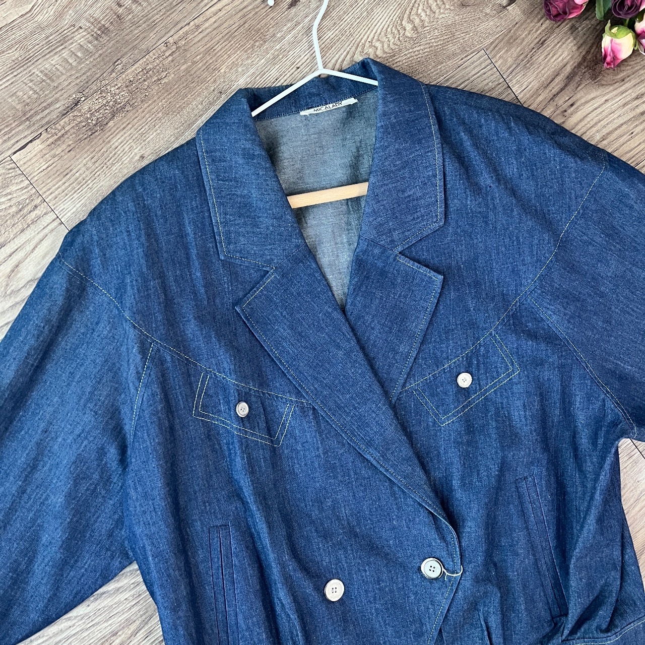 MICALADY薄身孖襟牛仔外套