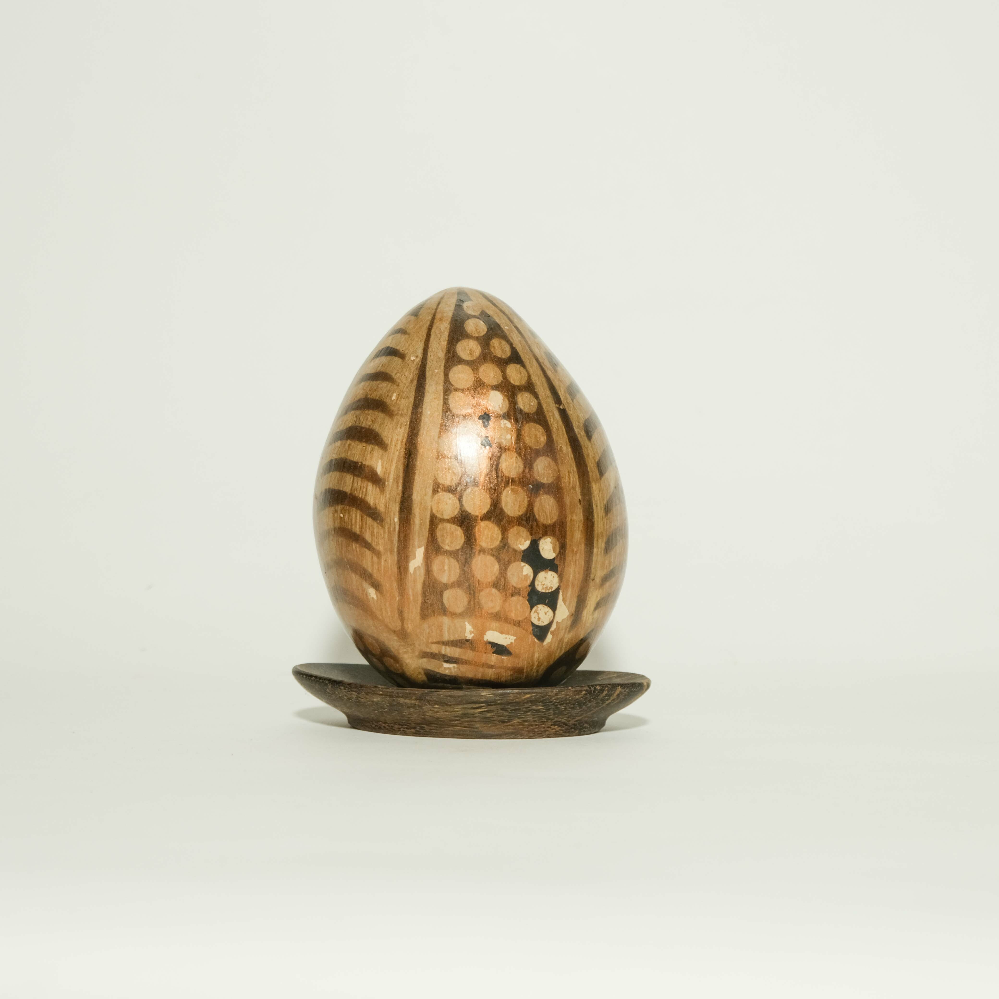 陶器｜蛋型擺飾 ╴棕櫚｜宏都拉斯