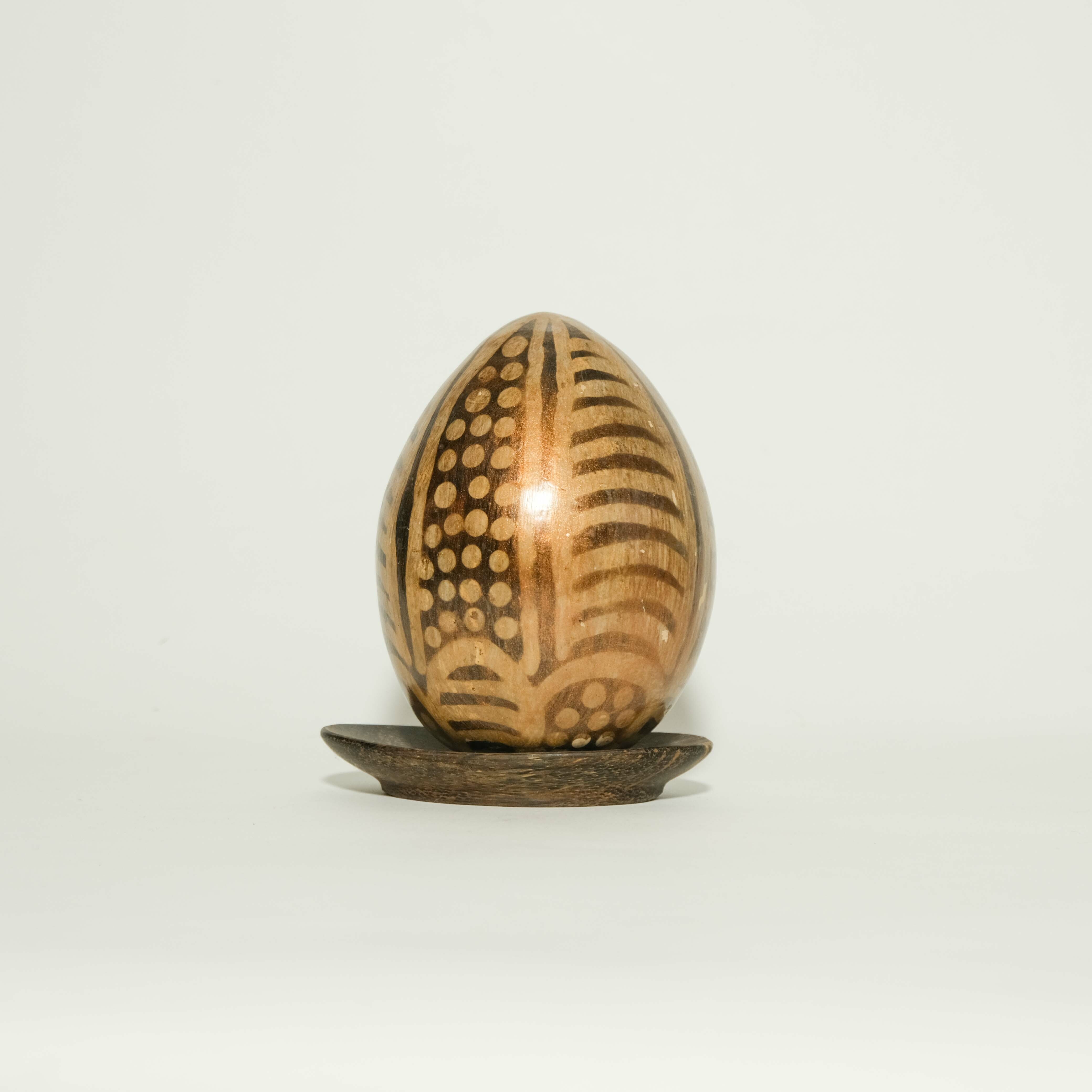 陶器｜蛋型擺飾 ╴棕櫚｜宏都拉斯