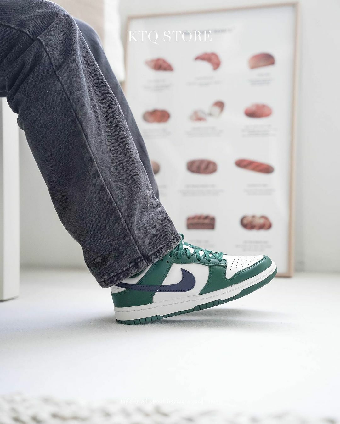 KTQ STORE ‧  Nike Dunk Low "Gorge Green" 深綠 藍勾 DD1503-300