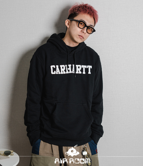 Carhartt WIP Hooded College Sweat 帽T 深藍 LOGO 字體