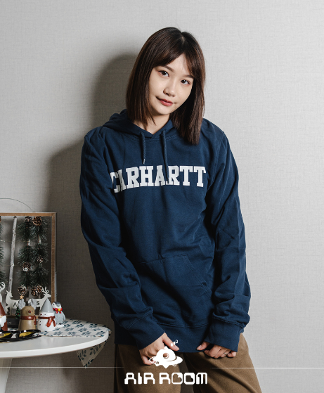 Carhartt WIP Hooded College Sweat 帽T 深藍 LOGO 字體