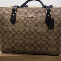 [S] COACH CH504 SIGNATURE TOTE ,IM/KHAKI/BLACK, 196395082513 (SCO611)