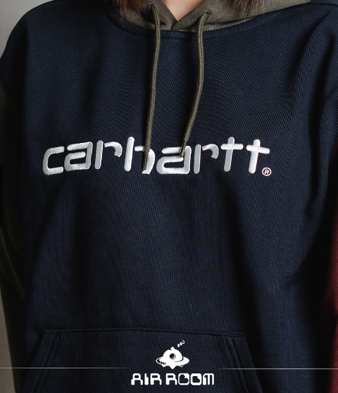 2021SS CARHARTT WIP TRICOL SWEATSHIRT HOODED 帽T 拼接 I028353