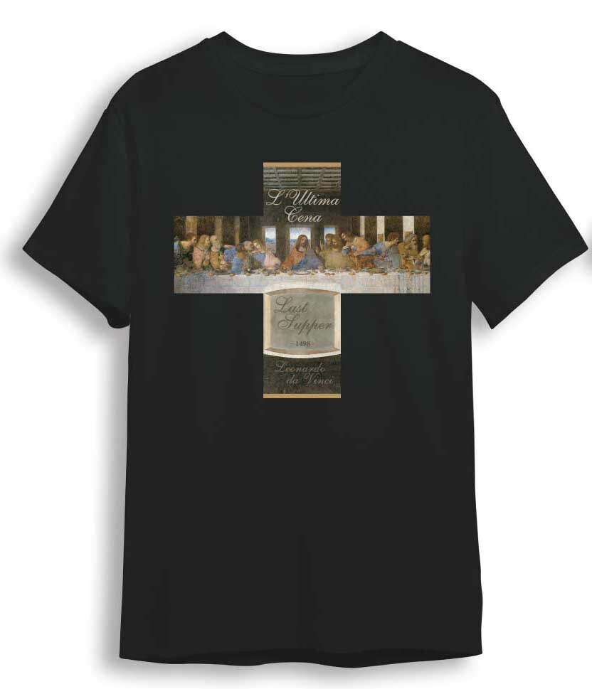 藝術T恤｜達文西《最後的晚餐》黑