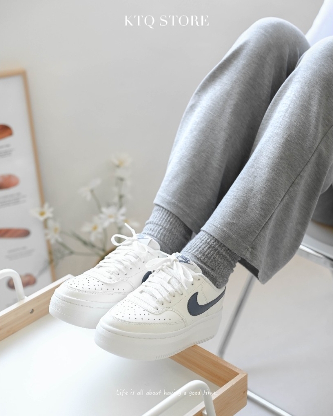 KTQ STORE ‧ NIKE COURT VISION ALTA 奶油 白藍 深藍 厚底 DM0113-102