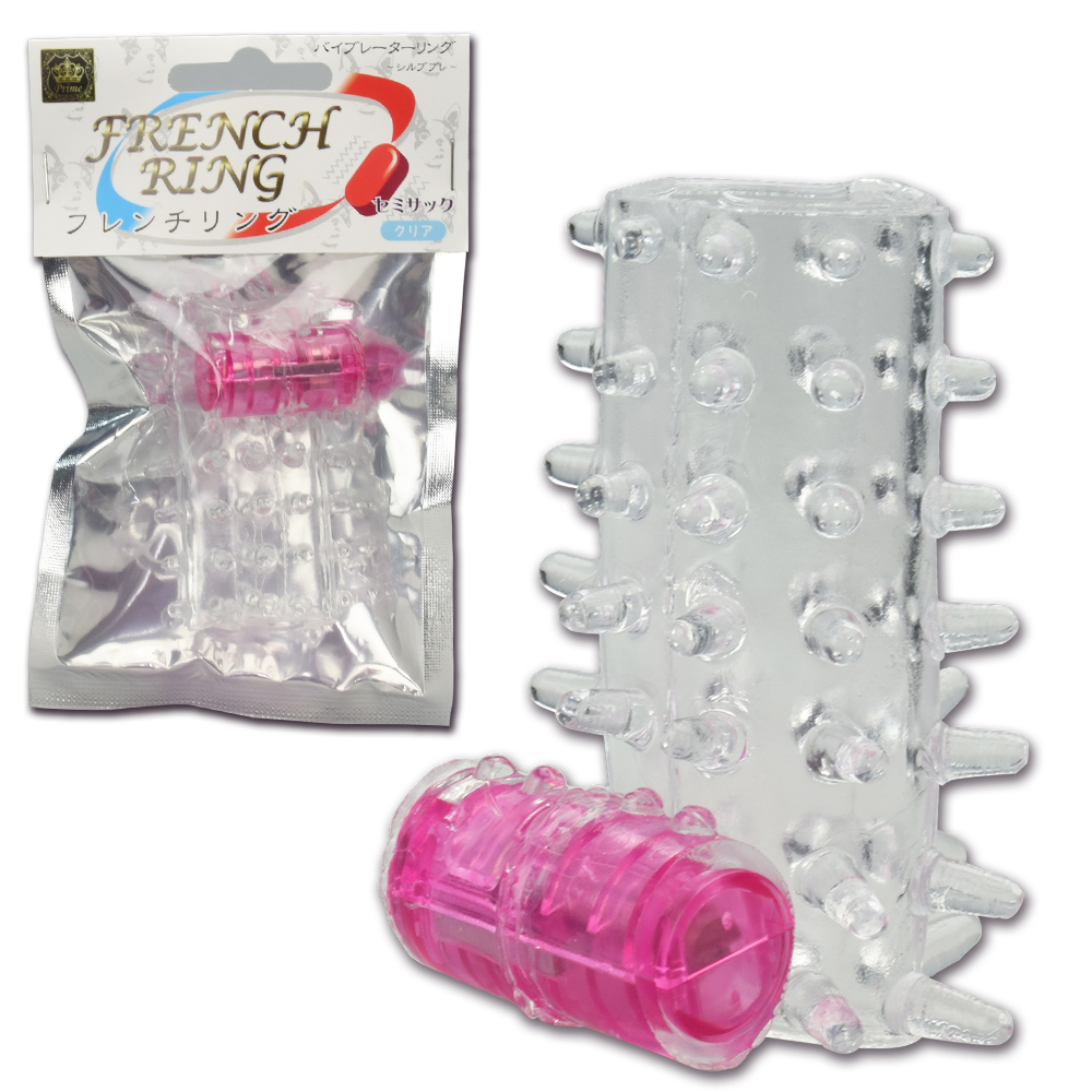 日本PRIME - FRENCH RING 一次性延時震動陰莖套